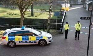 SALISBURY, ENGLAND - MARCH 07: A police tent is seen behind a cordon outside The Maltings shopping centre where a man and a woman were found critically ill on a bench on March 4 and taken to hospital sparking a major incident, on March 7, 2018 in Wiltshire, England. Sergei Skripal, who was granted refuge in the UK following a 'spy swap' between the US and Russia in 2010, and his daughter remain critically ill after being exposed to an 'unknown substance'. (Photo by Matt Cardy/Getty Images)